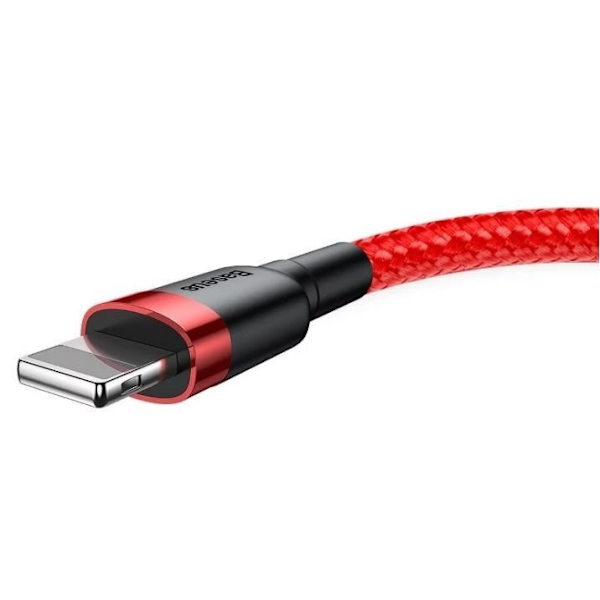 2 st 2 m Baseus kabel iPhone röd