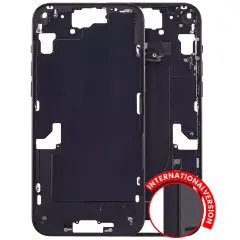Mellanramshölje med smådelar för iPhone 15 Plus (EU / Global version) (Eftermarknad Plus) (Svart)