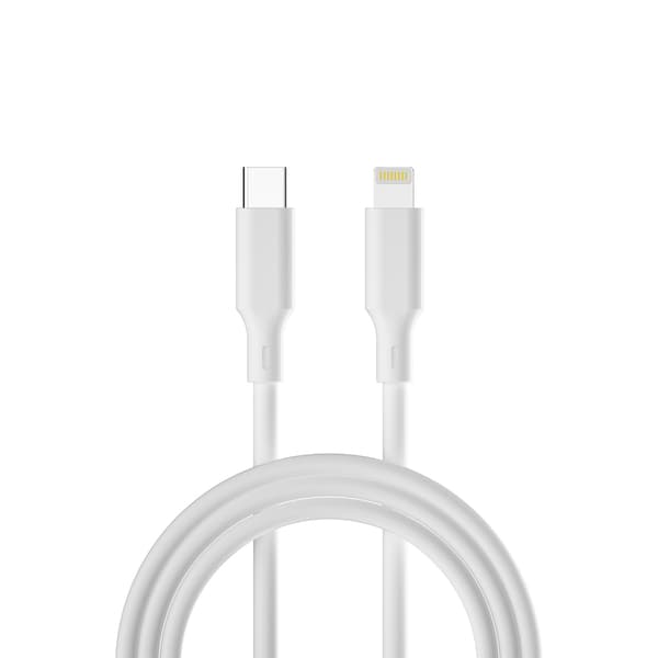 Forever återvinningskabel USB-C - Lightning 1,5m 3A KR12-CL-00 vit vit
