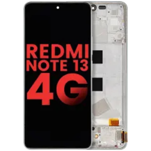 OLED-enhet med ram för Xiaomi Redmi Note 13 4G (Eftermarknad Plus) (Mintgrön)