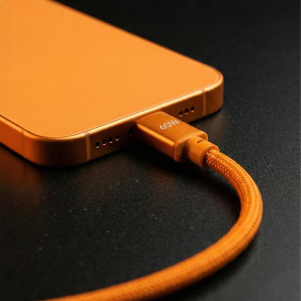 Forever Saffron-kabel USB-C - USB-C 1,0 m 60W orange