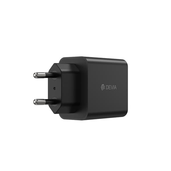 Devia väggladdare Rocket PD 45W 1x USB-C svart + kabel USB-C - USB-C