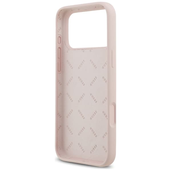 Guess Silicone Big 4G Script skal för iPhone 17 Pro Max rosa