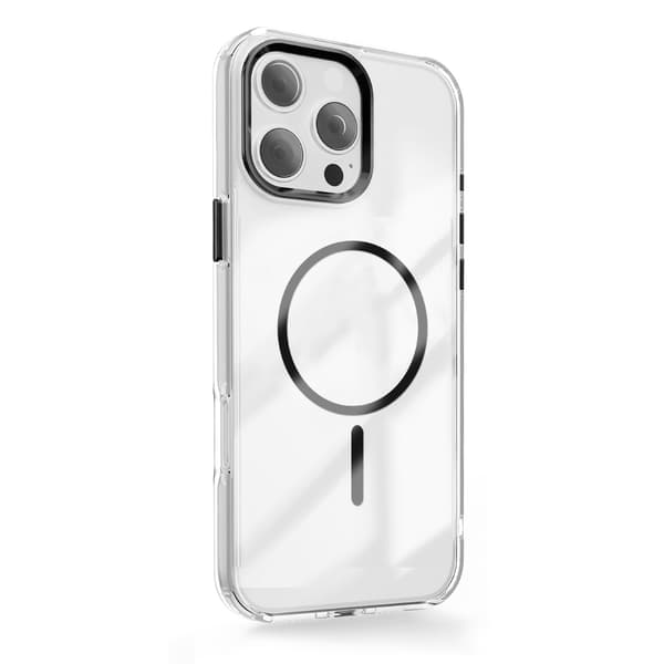 Clear Thin Mag-fodral för iPhone 16 Pro Max 6,9\" svart