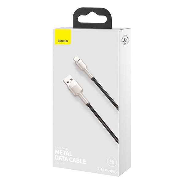 Baseus kabel Cafule Metal USB - Lightning 1,0 m 2,4A svart svart