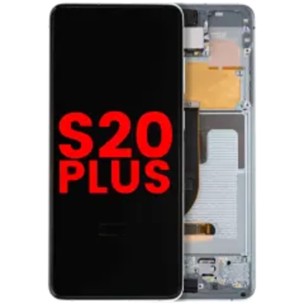 OLED-enhet med ram för Samsung Galaxy S20 Plus 5G (Eftermarknad Plus) (Cloud Blue)