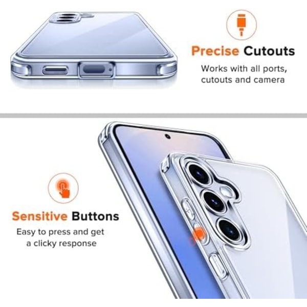 3-in-1 silkonfodral med 2 st skärmskydd för Samsung S25 plus