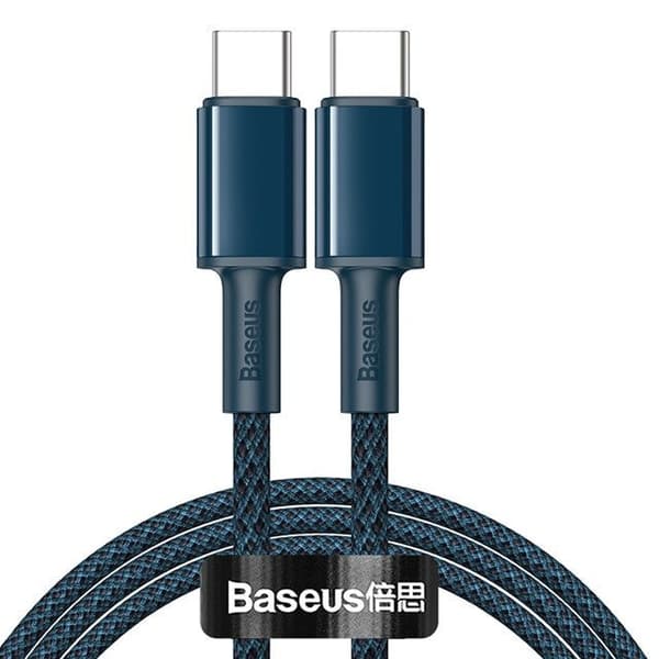 USB-C till USB-C-kabel 100W PD - MERSKYDD Snabbladdning, Flätad, 1m