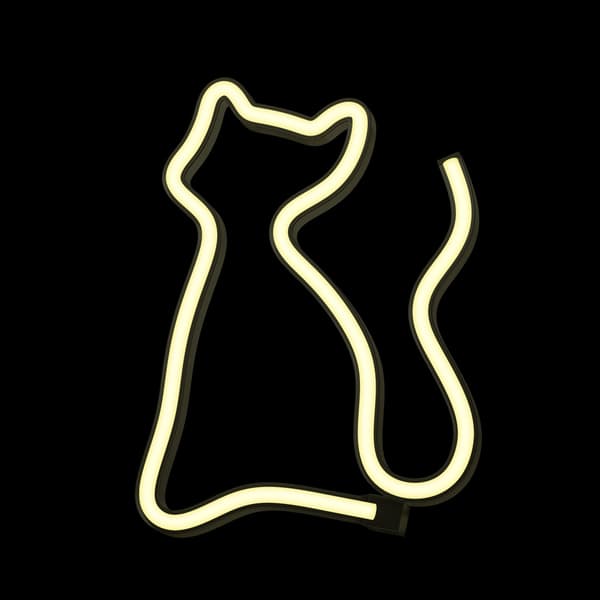 Neon LED-ljus KATT varmvit Fladdermus + USB FLNE03 Forever Light