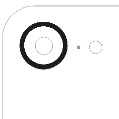 Bakre kameraram endast för iPhone 16e / 17e (svart) svart