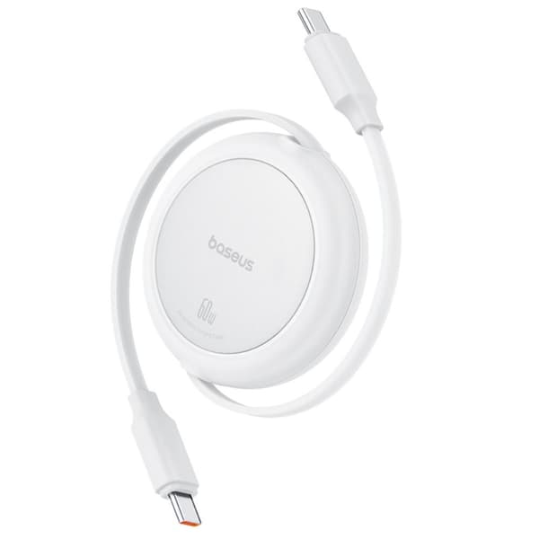 Baseus Free2Pull Mini Laddningskabel USB-C till USB-C 60W 1m Månvit vit