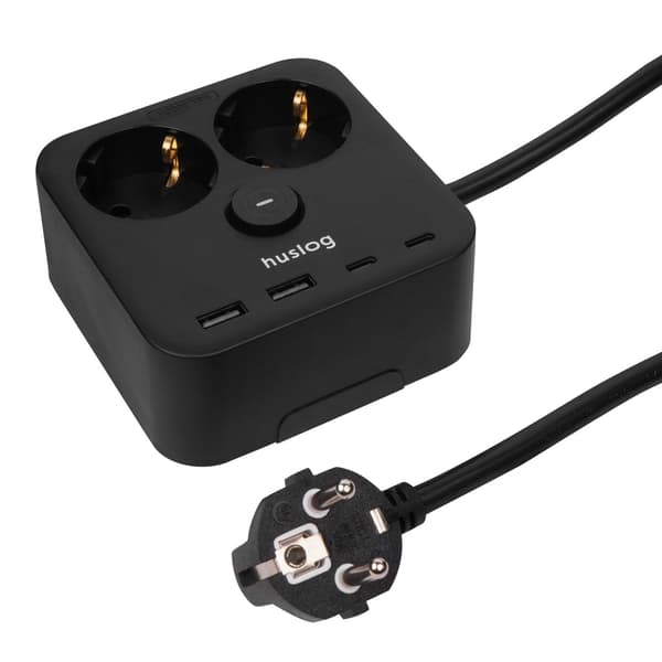 Huslog Power Strip with Phone Holder HUS1055