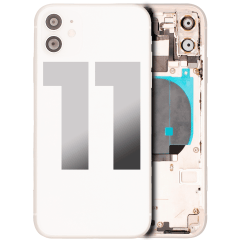 Baksida med små komponenter förmonterade för iPhone 11 (Använd OEM-drag: Klass C) (Vit)