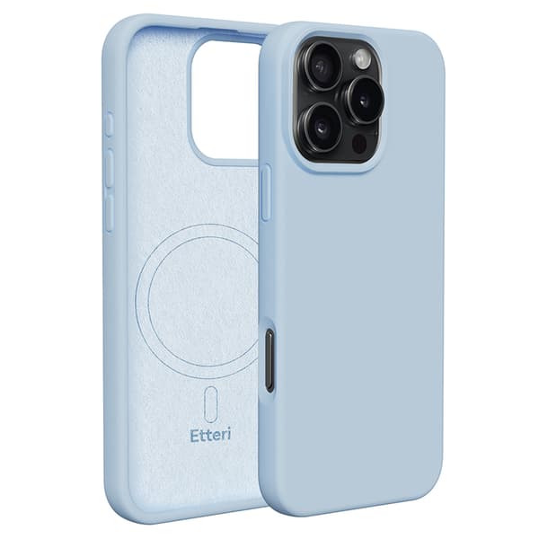 Etteri Silicone Mag skal för iPhone 16 Pro Max ljusblå blå