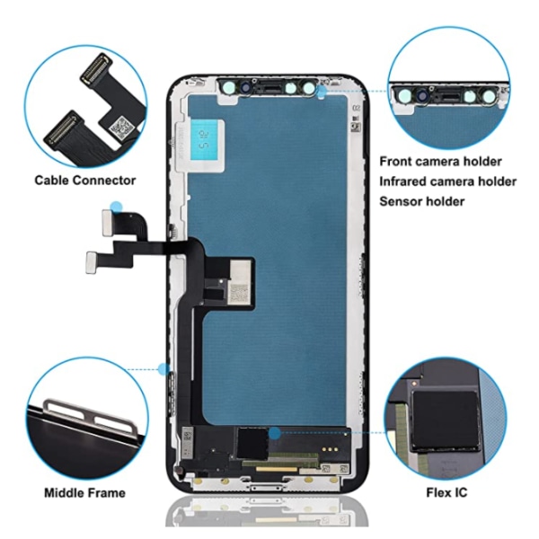 Ersättning iphone 11 skärm  med reparationsverktyg Vattentätt lim