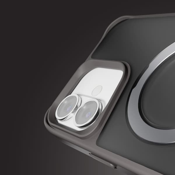 Etteri Matt Mag Ring-fodral för iPhone 16 pro grå grå