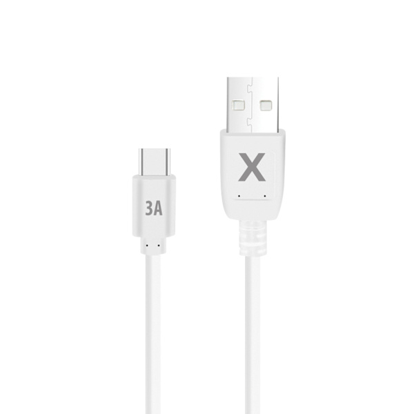 Maxlife-kabel USB - USB-C 2,0 m 3A vit