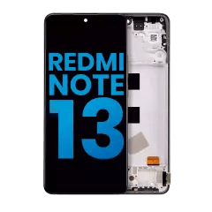LCD-enhet med ram för Xiaomi Redmi Note 13 4G (Eftermarknad: Incell) (Midnattsvart)