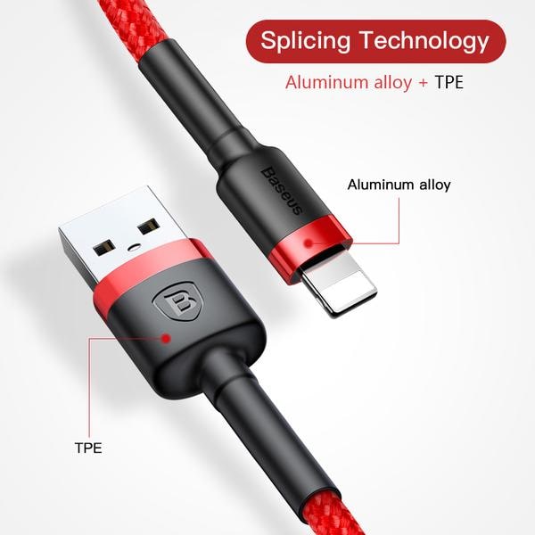 3 m Baseus cabel usb-c röd