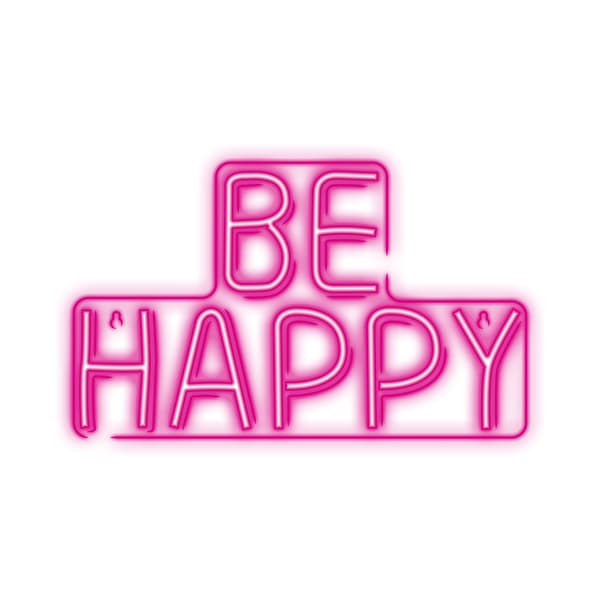 Neon PLEXI LED BE HAPPY rosa NNE10 Neolia rosa