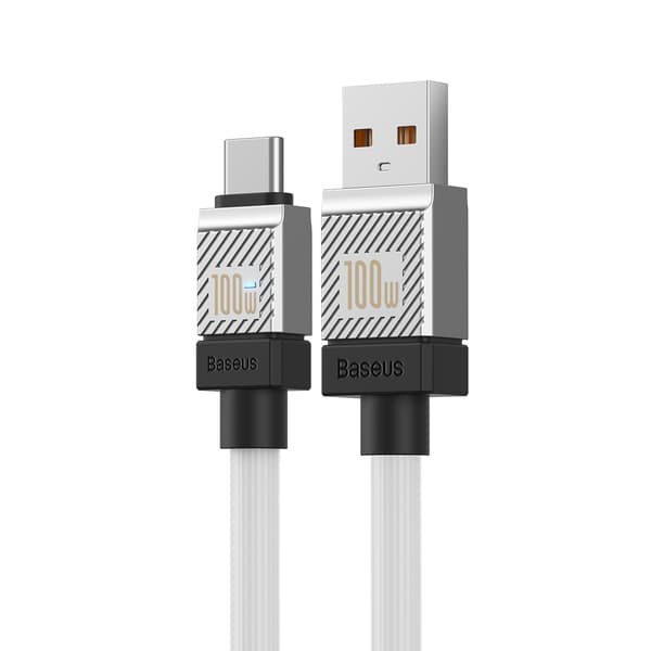 Baseus kabel CoolPlay USB - USB-C 2m 100W vit vit