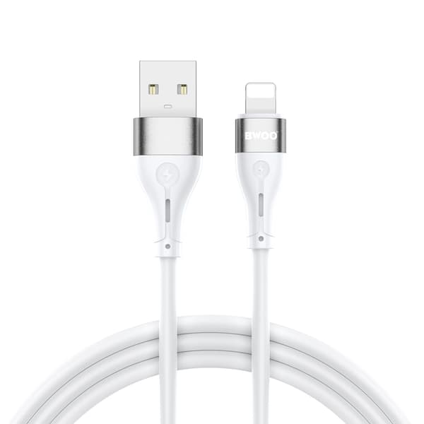 BWOO Kabel USB - Lightning 1m 3A Minimalistisk Silikon Vit X280L