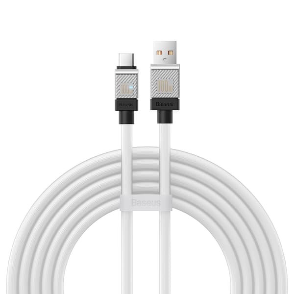 Baseus CoolPlay USB - USB-C-kabel 2m 100W vit