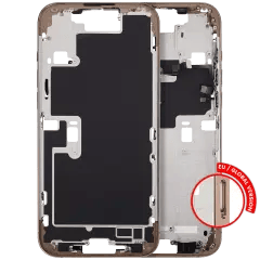 Mellanramshölje med ström- och volymknapp för iPhone 16 Pro Max (EU / Global version) (Eftermarknad Plus) (Öken Titan)