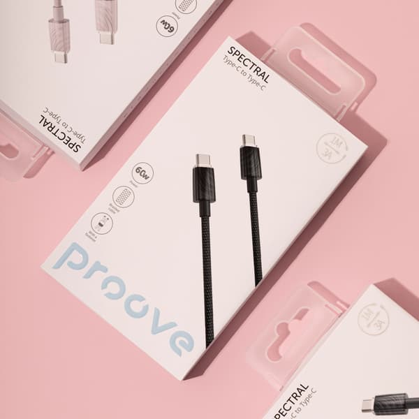 Proove Spectral Cable USB-C - USB-C 1m 3A Black
