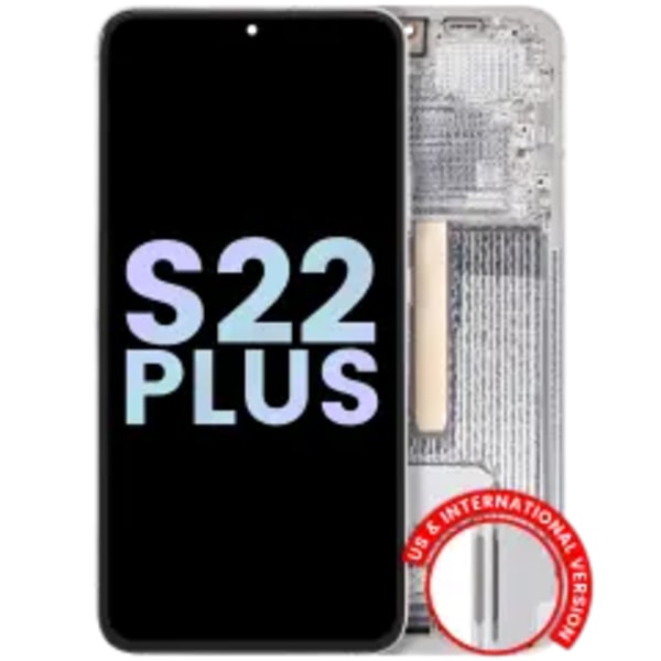 OLED-enhet med ram för Samsung Galaxy S22 Plus 5G (Service Pack) (vit)