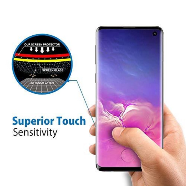 1 st heltäckande skärmskydd för  Samsung S10 plus Transparent