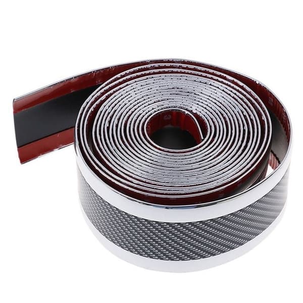 3m 3D kolfiber gummi skydd dörrlista|silver svart