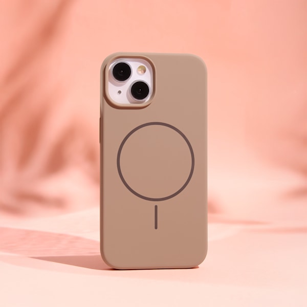 Silikonskal Thin Mag för iPhone 16e / 17e brun