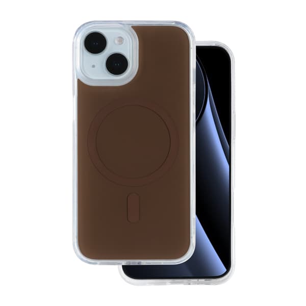 Lowkey Mag för iPhone 14 brun