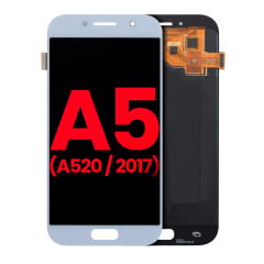 OLED-enhet utan ram för Samsung Galaxy A5 (A520 / 2017) (Eftermarknad Plus) (Blå Dimma)