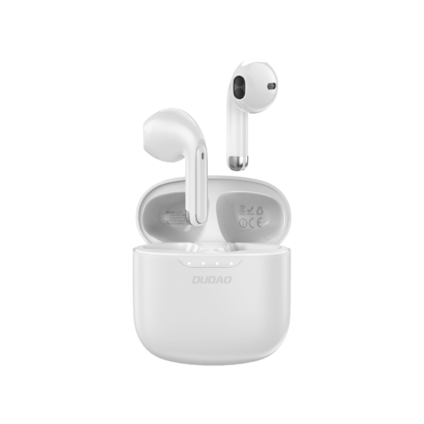 Dudao U18 trådlös Ägte trådlöse öretelefoner Bluetooth 5.1 - White
