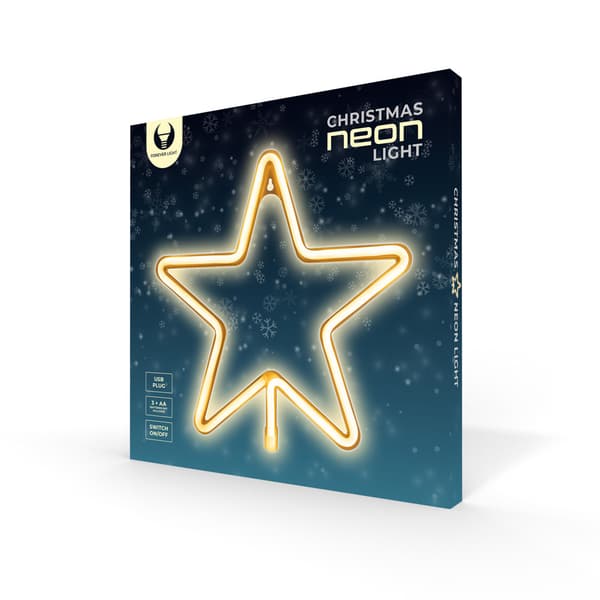 Neon LED JUL PENTASTAR varmvit FLNE22 Forever Light