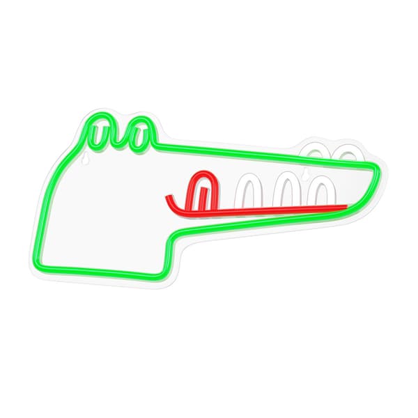 Neon PLEXI LED JURASSIC CROC grön FLNJ03 Forever Light