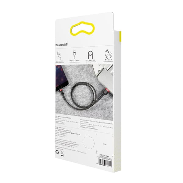 Baseus kabel Cafule USB - Lightning 1,0 m 2,4A röd-svart svart