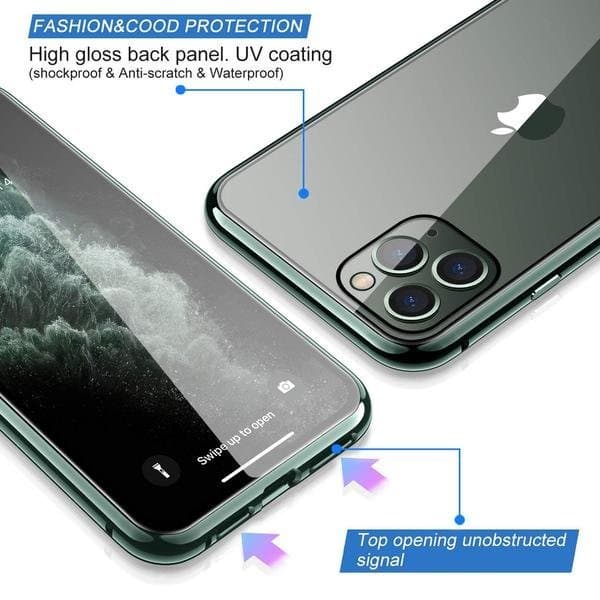Dubbel magnetfodral för iPhone 11 Pro Max – Guld guld