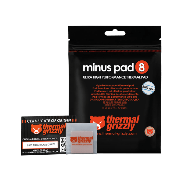 Thermal Grizzly Minus Pad 8 Termisk pad 2-pack Brun