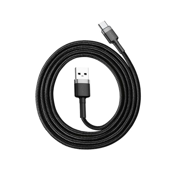 Baseus kabel Cafule USB - USB-C 1,0 m 3A grå-svart svart