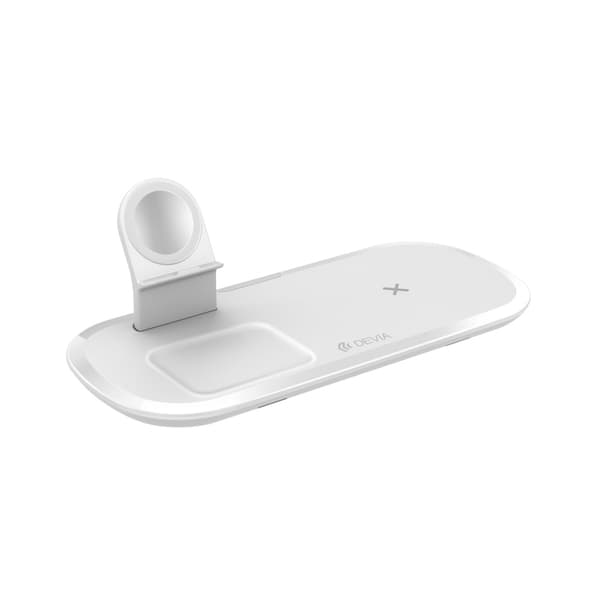 Devia trådlös laddare 3i1 Smart 15W vit