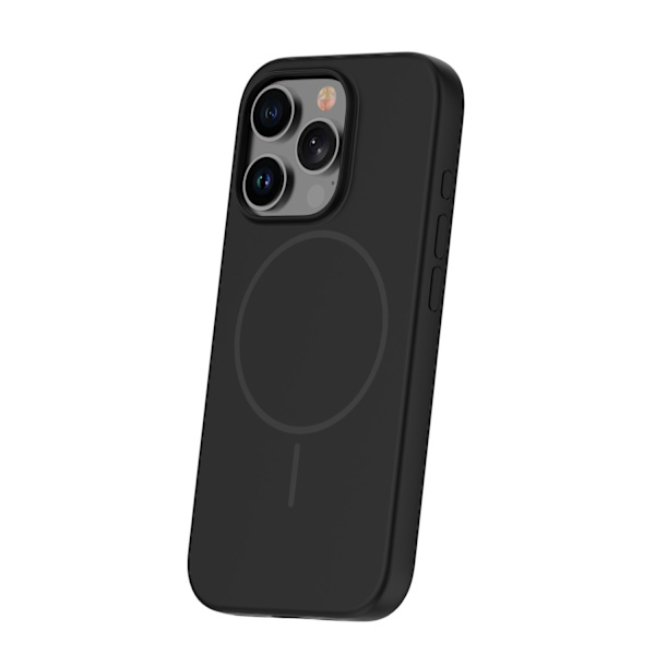Silicone Thin Mag Case for iPhone 15 Pro 6.1\" Black