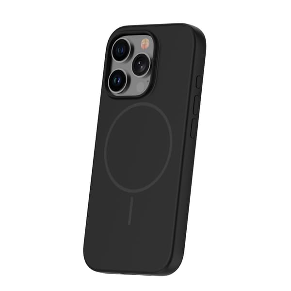 Silicone Thin Mag-skal för iPhone 15 Pro Max 6,7\" svart