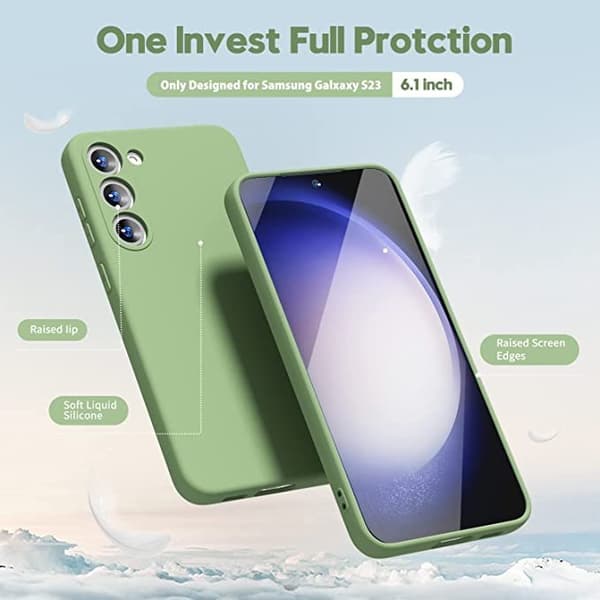 Silikonfodral för Samsung S23 mörkgrön