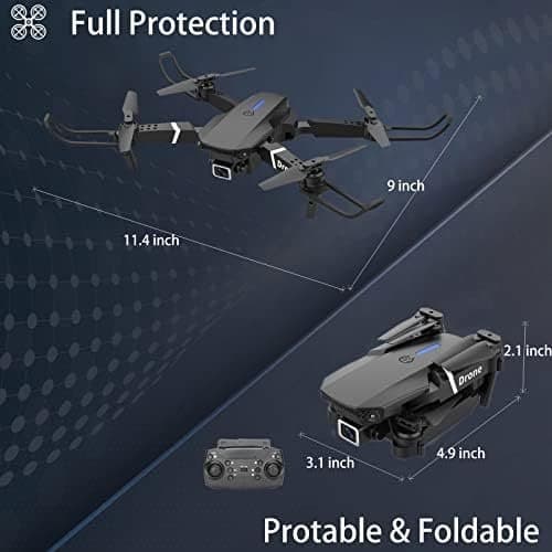 E99 Drönare med Dubbelkamera för V 1080P FPV-video blå