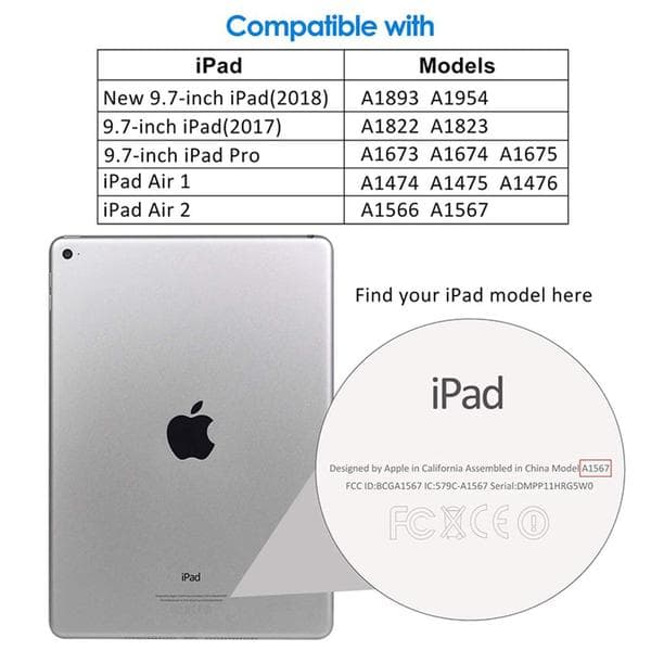 2 st  härdad glas för Ipad 9,7" 10D