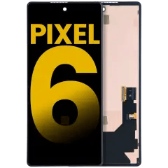 OLED-enhet med ram (utan fingeravtryckssensor) för Google Pixel 6 (renoverad) (alla färger)