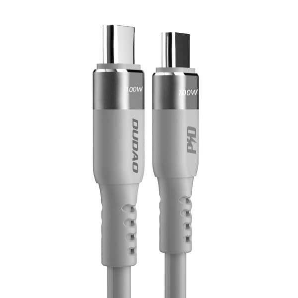 Dudao L5CMAX USB-C till USB-C-kabel 100W 1m grå grå